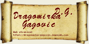 Dragomirka Gagović vizit kartica